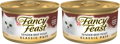Purina Fancy Feast Tender Beef Feast Classic Grain Free Wet Cat Food Pate - (Pack of 24) 3 oz. Cans - Image 10