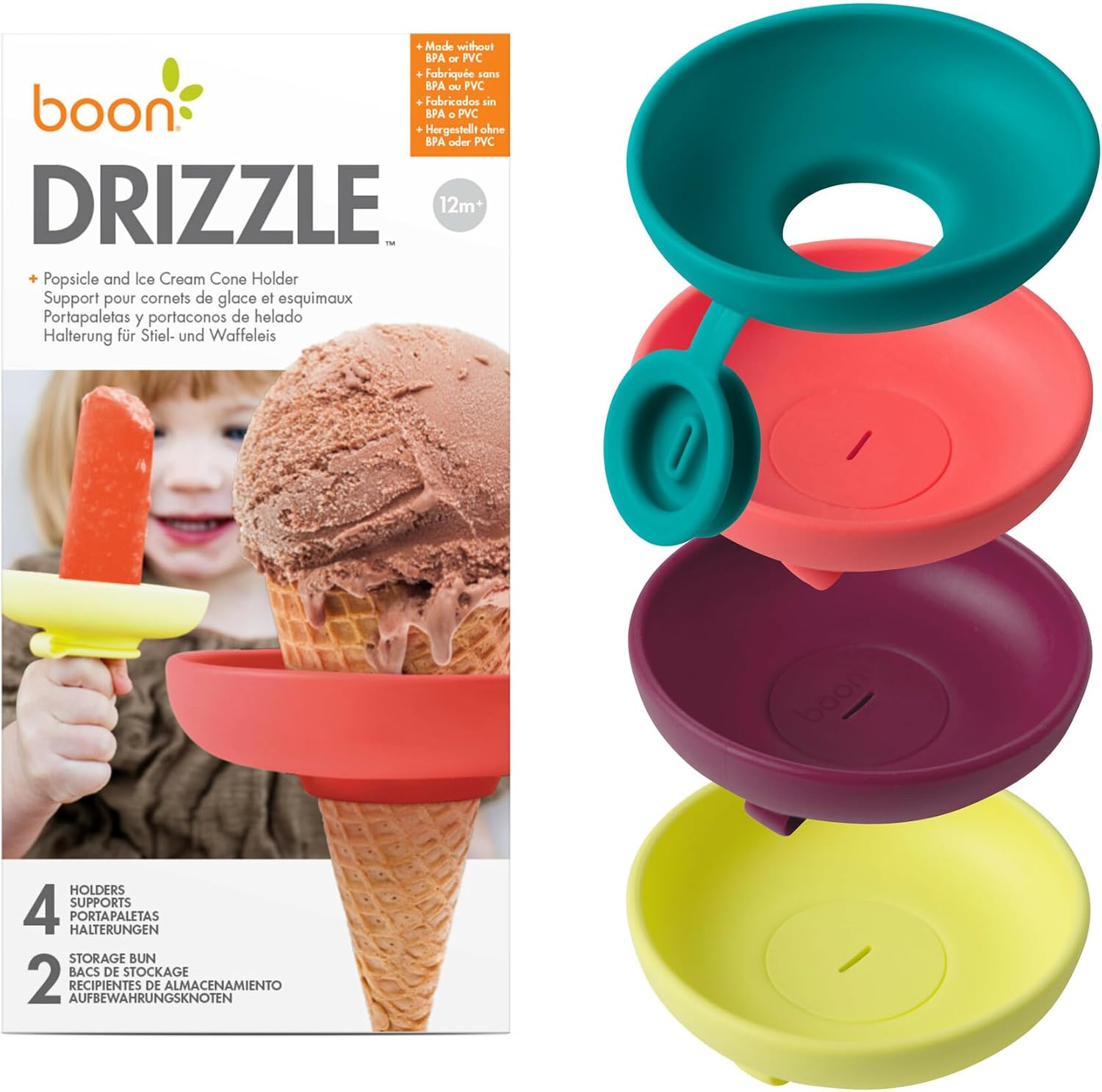Boon Drizzle Ice Pop Holders set of 4 front view