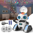 Aikmi rechargeable robot toy front view with white body