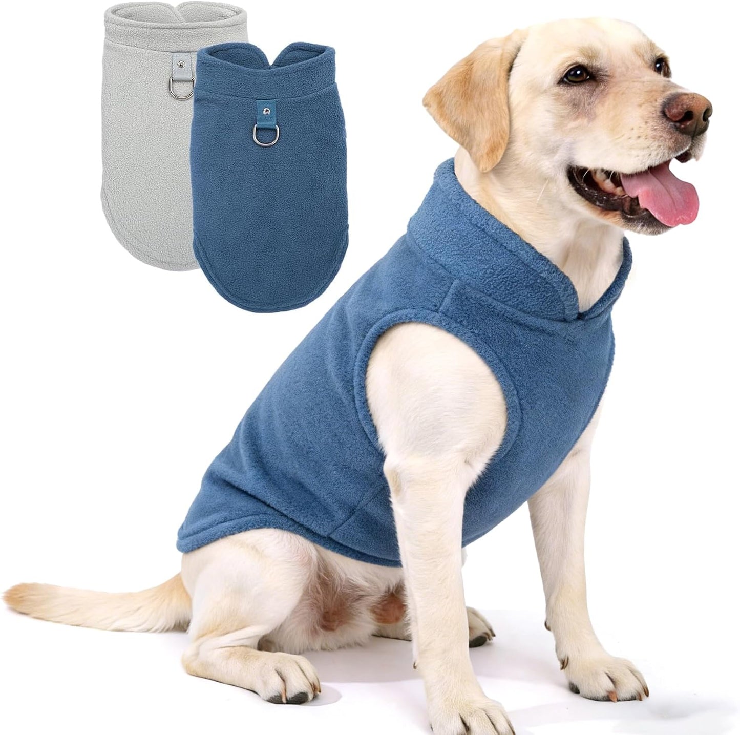 2 Pack Dog Sweater with Leash Ring Winter Warm Pet Sweater Thick Clothes Coat Fleece Dog Sweaters for Small Dogs Girl Boy for Chihuahua, French Bulldog, Dachshund,Medium(7-10lbs) - Image 11