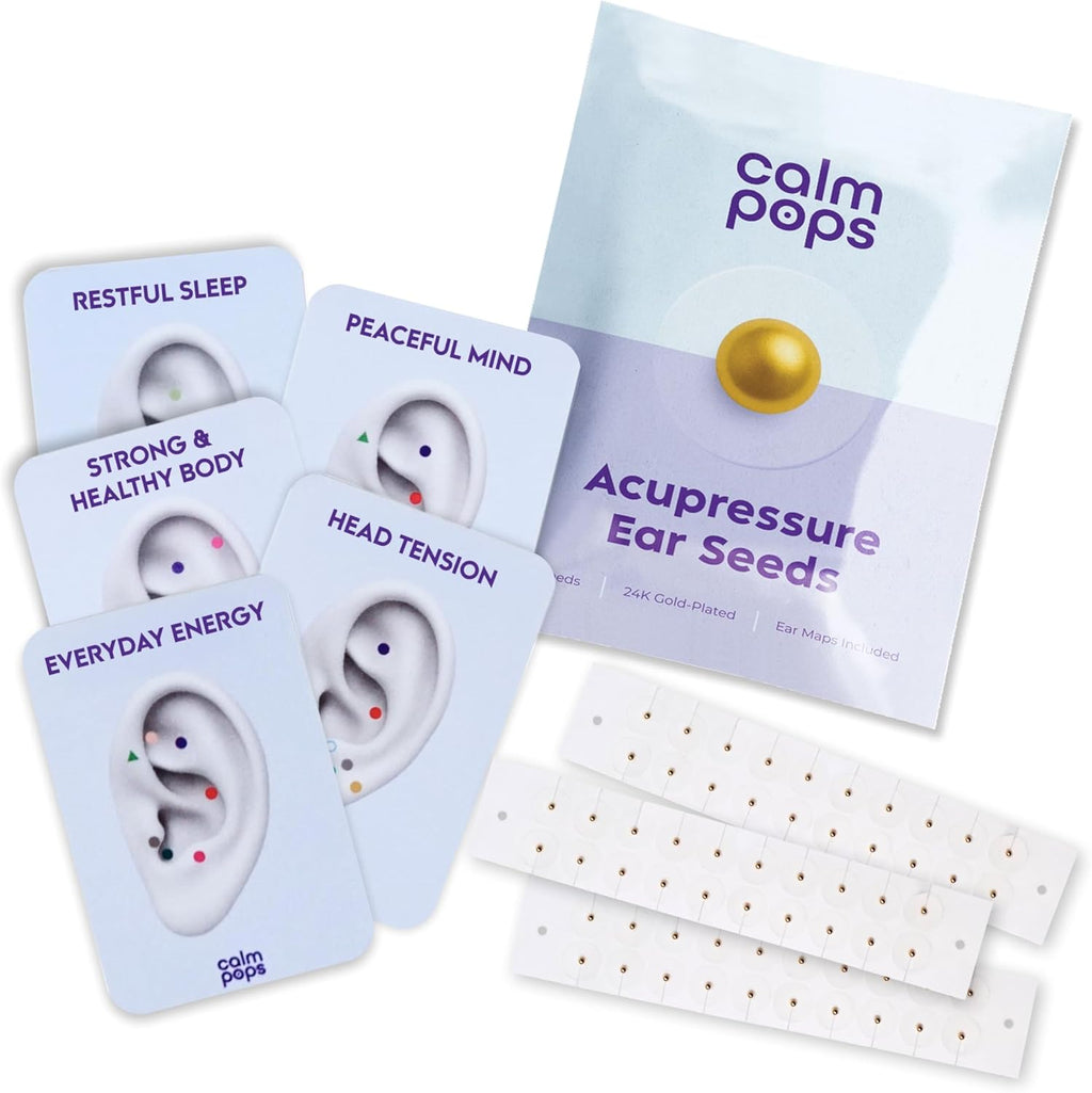 CalmPops acupressure ear seeds kit front view