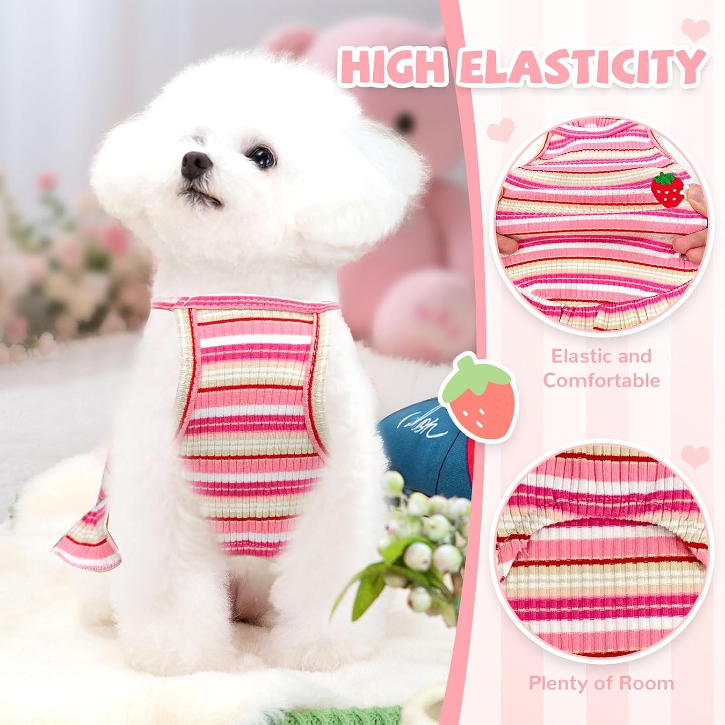 XGDMEIL elastic cat and dog summer clothing flat lay perspective