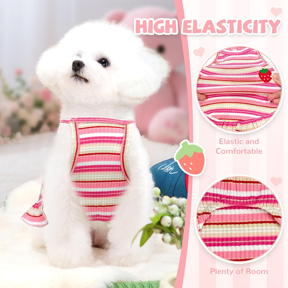 XGDMEIL elastic cat and dog summer clothing flat lay perspective