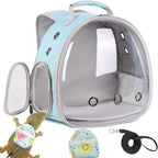 Bearded Dragon Backpack Carrier,Reptile Portable Backpack Carrier with Small Backpack Harness Leash Set,Space Capsule Clear Bubble Window Travel Backpack for Lizard Travel,Guinea Pig,Rabbit - Image 1