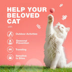 Natural flea and tick supplement soft chews for cats close up view