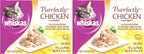Whiskas adult cat food natural juices variety display arrangement