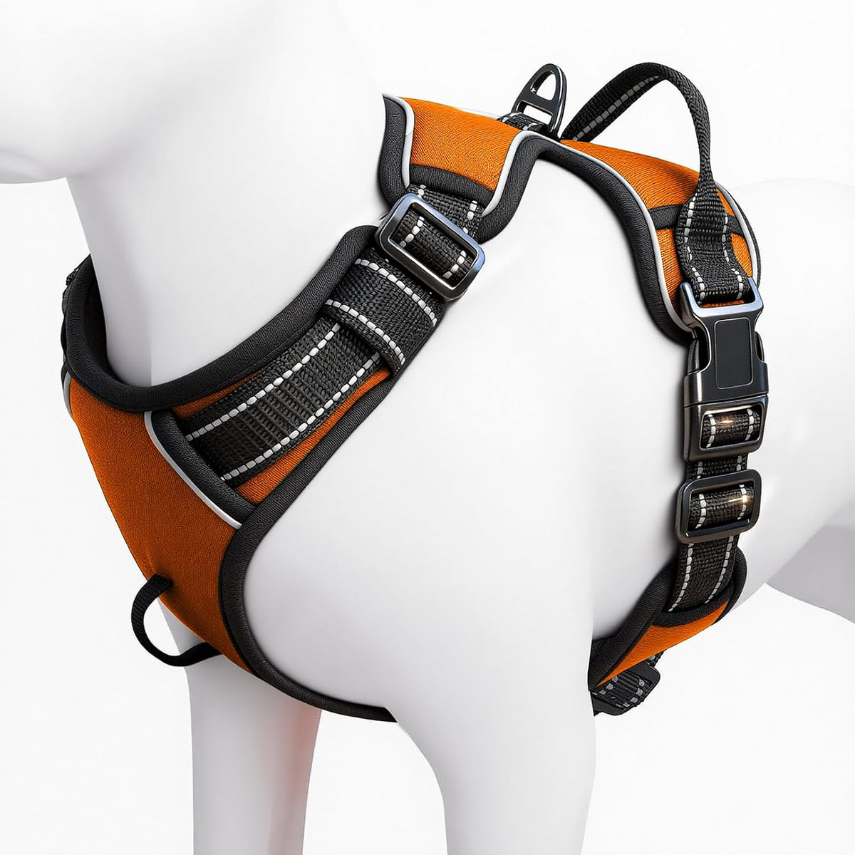No Pull Dog Harness, No Chock Reflective Adjustable Soft Padded Pet Vest with Easy Control Handle, Easy Wearing with Stylish, Reinforced Knot, 2 Buckles - Image 11
