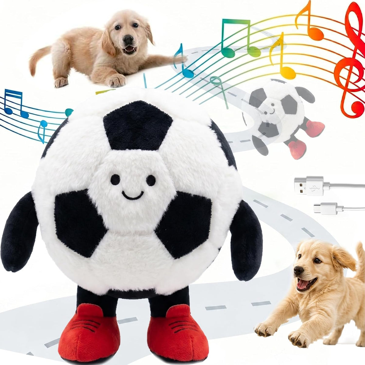 Interactive Dog Toys,Active Moving Pet Plush Toy,2026 New shaking dog ball pig dog toy Interactive Dog Ball with song Squeaky Moving Dog Ball Toy,Rechargeable Toys to Keep Them Busy Dog Toys(Blue Pig) - Image 10