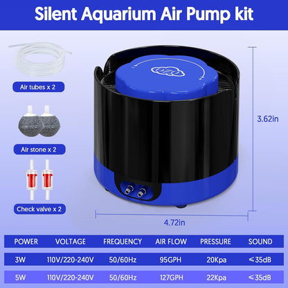Setup demonstration of QZQ oxygen pump with aquarium tubing