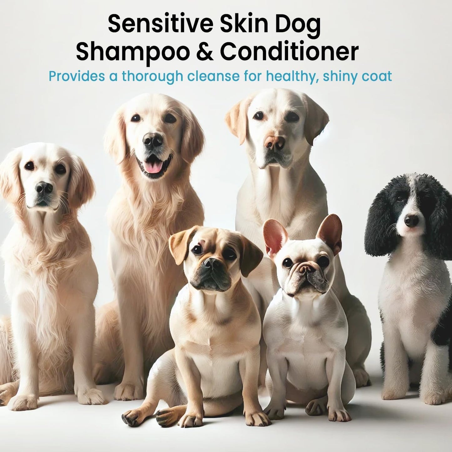 Alfie's Choice sulfate free dog grooming supplies for sensitive skin allergy relief.