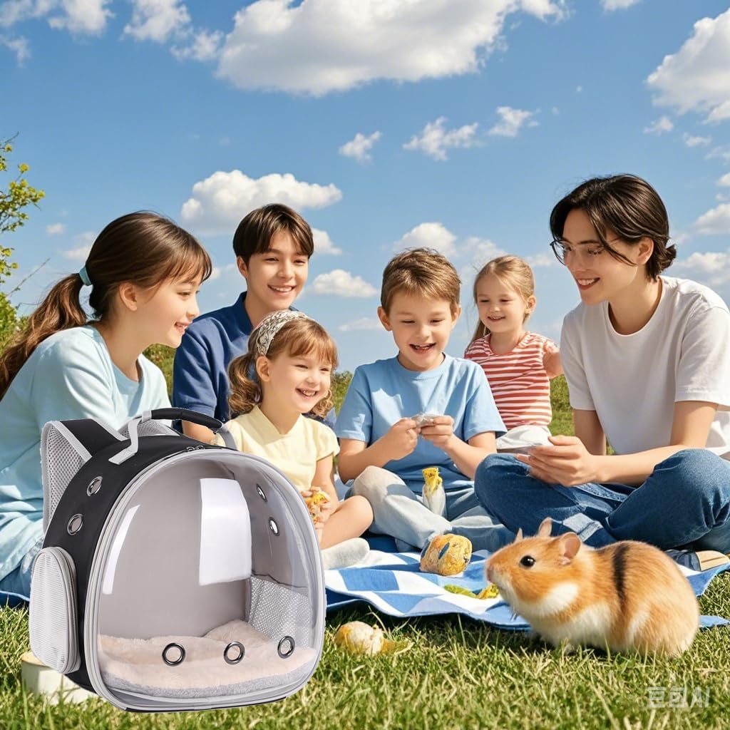 Portable Small Animal Backpack Travel Breathable Pet Carrier Bag Cages for Guinea Pig, Rabbit, Bearded Dragon, Squirrel, Tortoise, Bird, Lizard, Sugar Glider - Image 6