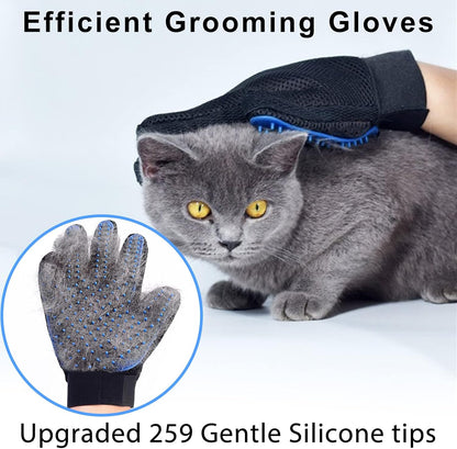 Pet hair remover glove showing the silicone palm side