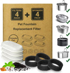 Cat Water Fountain Filter 16Pcs Fit 101oz/3L Stainless Steel Pet Fountain - Image 9