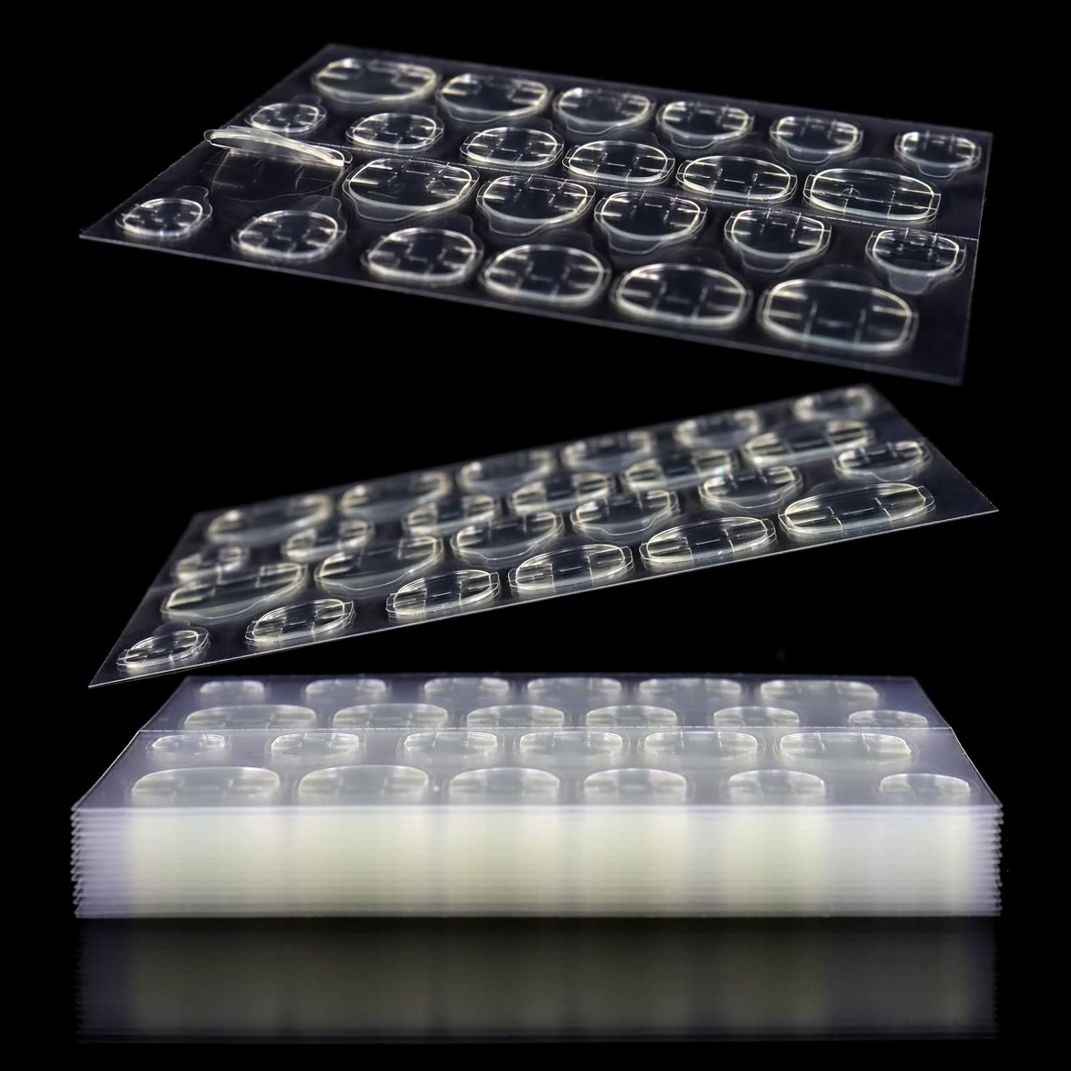 Allstarry 288 pieces adhesive nail tabs front view packaging