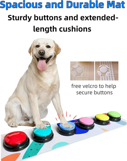 Pet training buzzer set with custom stickers and clicker tool