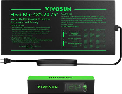 Vivosun durable waterproof seedling heat mat front view
