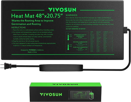 Vivosun durable waterproof seedling heat mat front view