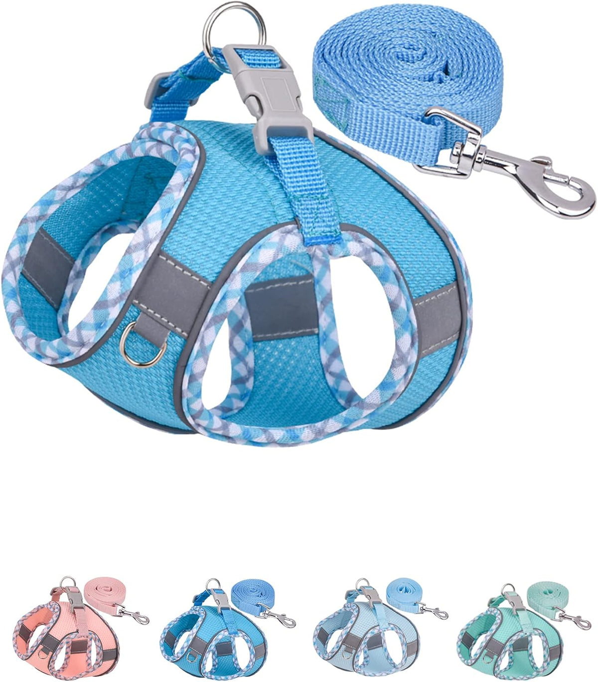 Petank Dog Harness for Small Medium Dogs No Pull, Puppy Harness and Leash Set, Step in Dog Harness for Walking, Running, Training, Small Dog Vest (Pink, XXS) - Image 14