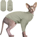 Dentrun Sphynx hairless cat turtleneck sweater front view