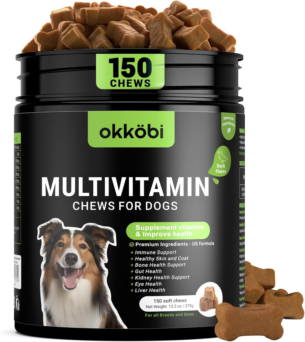 Dog Vitamins and Supplements - 150 Dog Multivitamin Chewable - Immune, Joint Support, Skin, Gut Health + Packed with Omega 3s, Glucosamine & Probiotics - Safe for Puppy - Chicken - Image 9