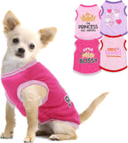 Group of 4 piece dog shirts for small female dogs