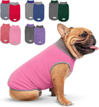 cyeollo 2 Pack Fleece Dog Sweater Stretchy Pullover Soft Dog Jacket with Reflective Stripe Lightweight Sweatshirt Pet Clothes Coats for Small Dogs, Navy & Grey L - Image 15