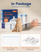 KropBom tear resistant cat waste bags with drawstring closures