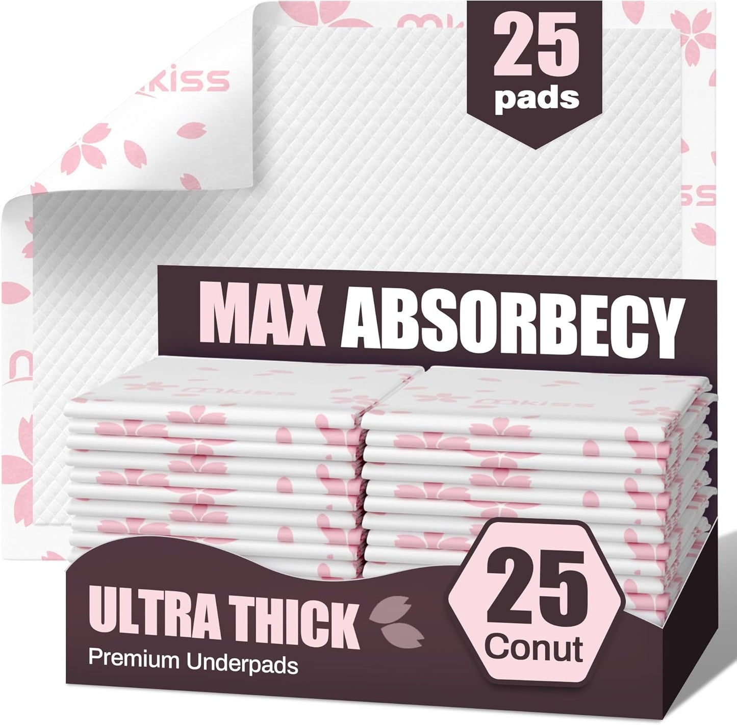 Mkiss heavy duty incontinence underpads front view
