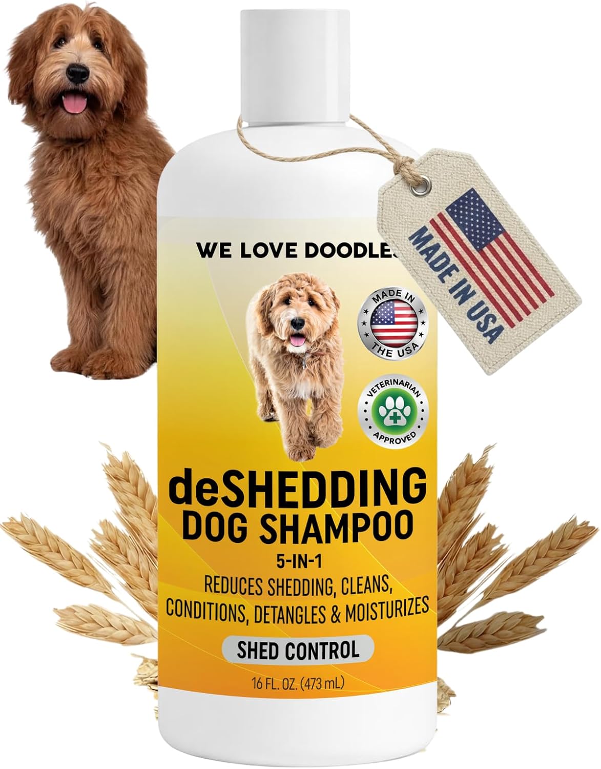 5-in-1 Premium Oatmeal Shampoo for Dogs, Gentle for Itchy & Sensitive Skin, Provides Itch Relief, Hypoallergenic & Soothing for Dry Skin, Moisturizing Anti-Itch, Made in USA, 16 oz [We Love Doodles] - Image 10