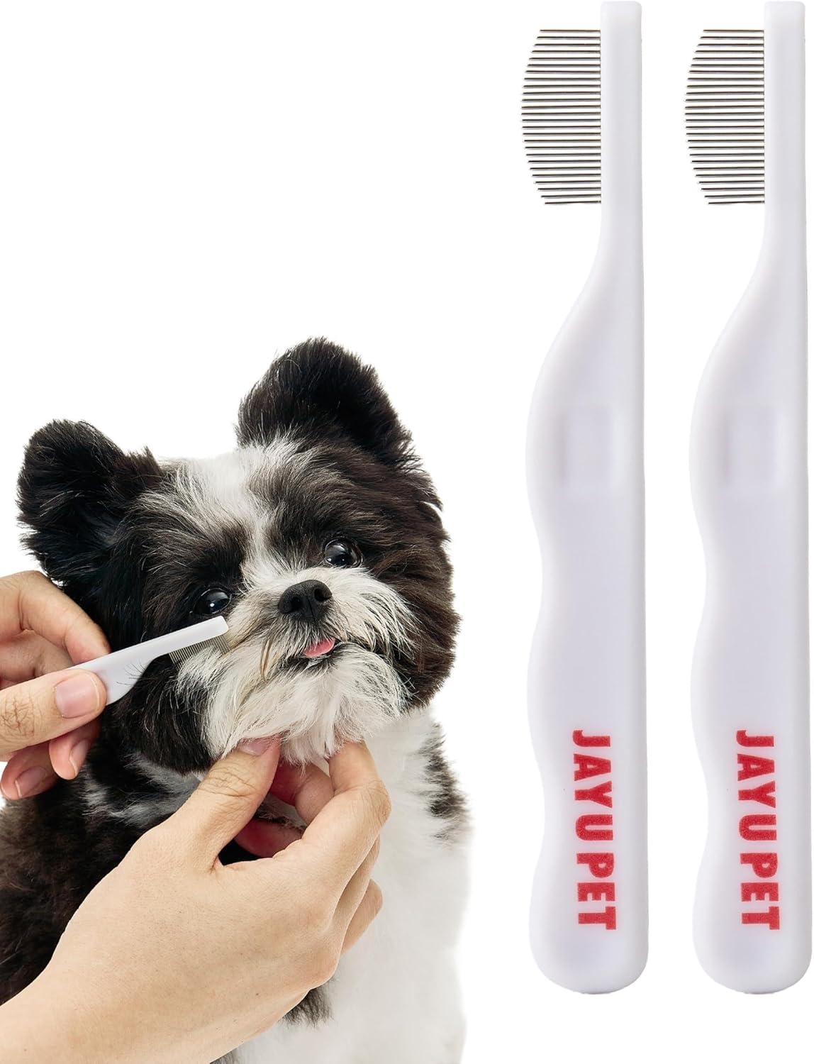 JAYU PET Facial Grooming Comb | Dog Eye Combs, Stress-free Eye Gunk Remover for Dogs & Cats, Pet Facial Brush, Cat Grooming Kit - Image 10