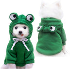 Vitsole dog hoodie frog shape front view for pets