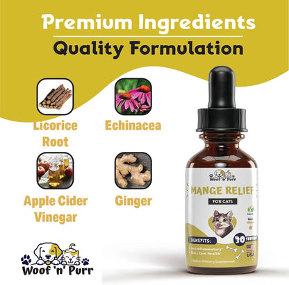 USA-imported cat skin and coat dietary supplement liquid dropper bottle.
