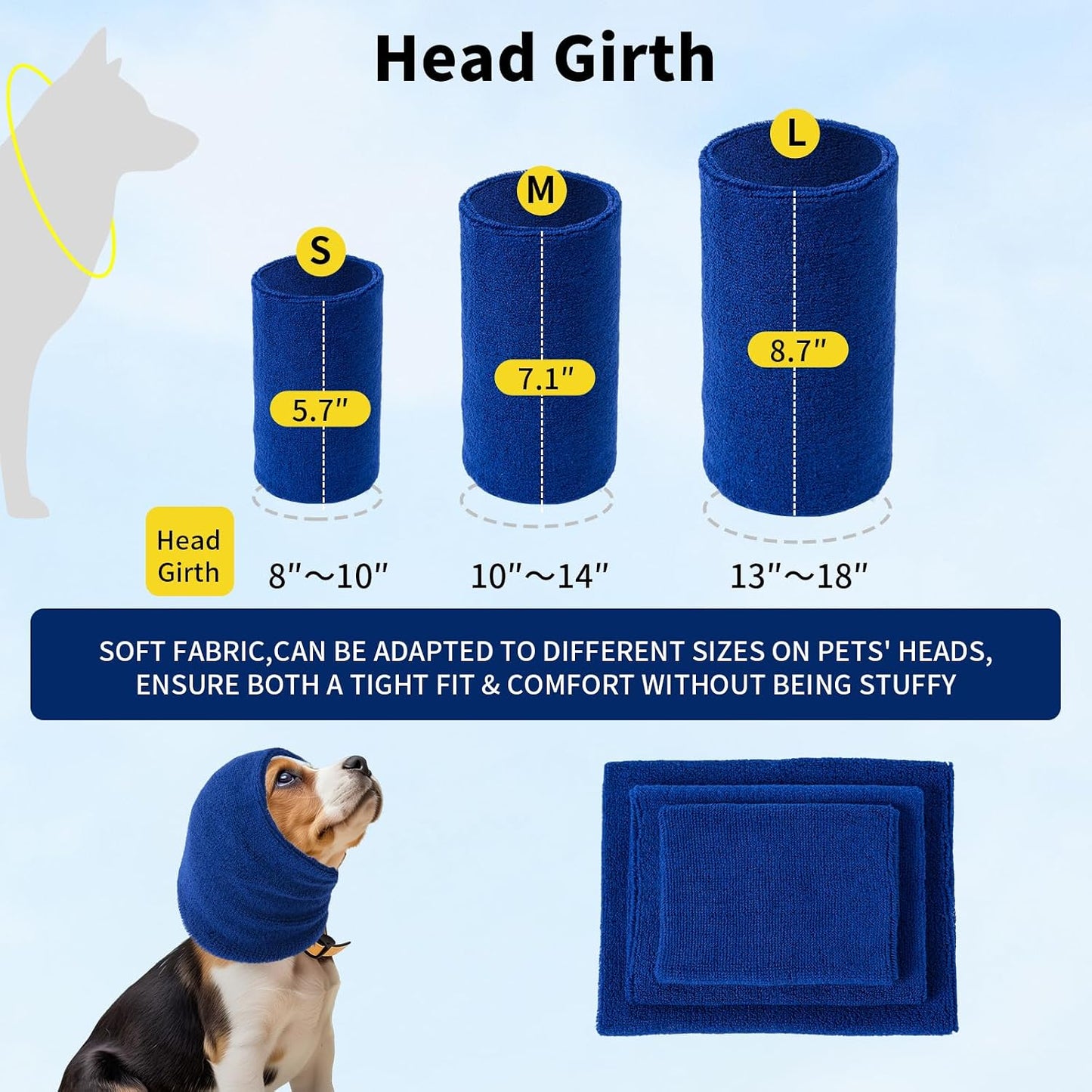 SLSON pet anxiety relief cover close up shot soft elastic neck band