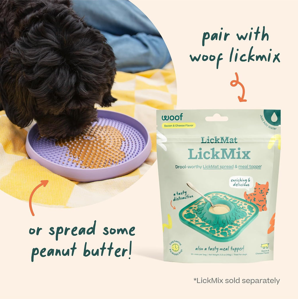 Woof Fly N' Feed used as a slow feeder with treat spread