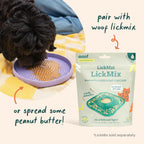 Woof Fly N' Feed used as a slow feeder with treat spread
