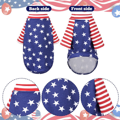 Close up of patriotic stars and stripes fabric design