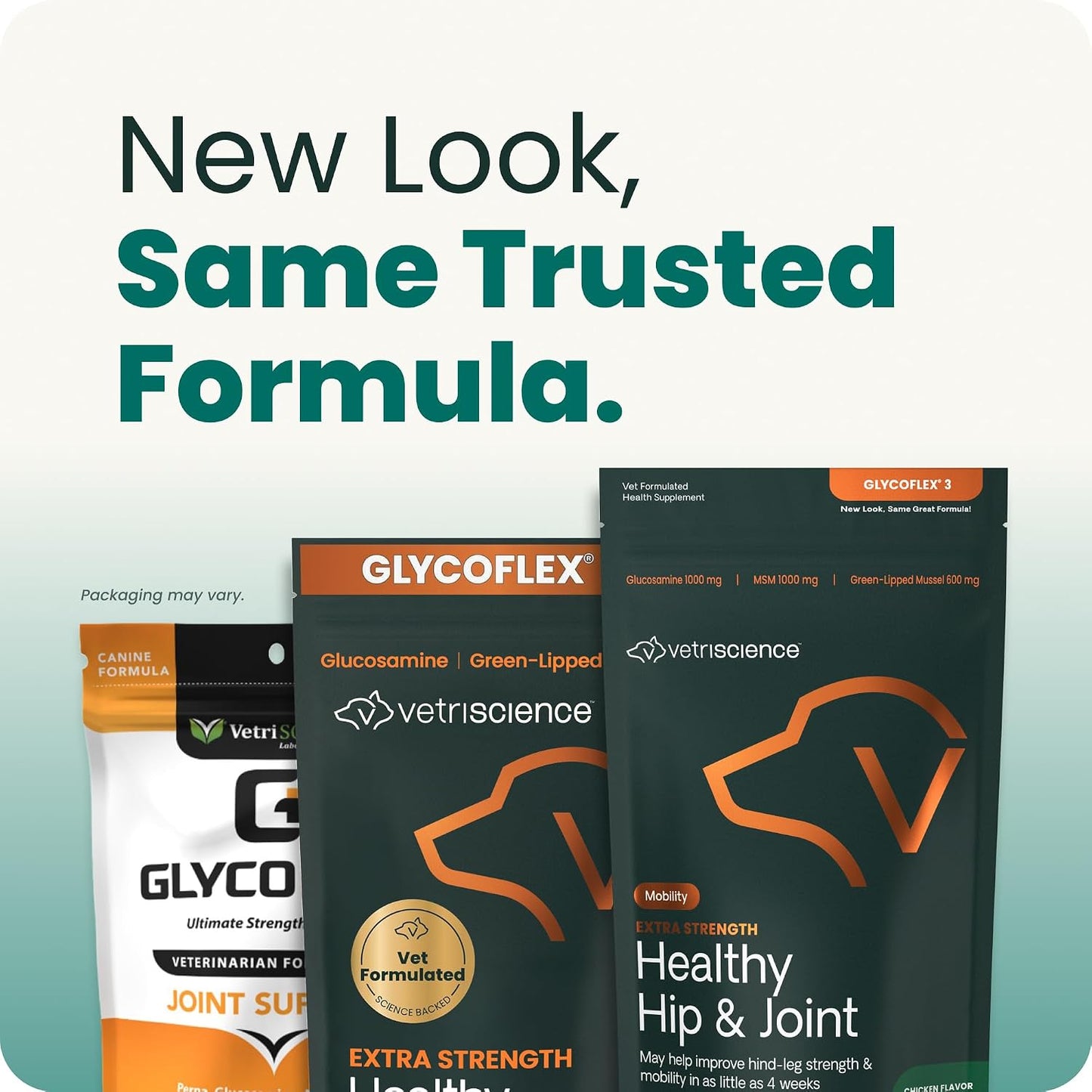 Bite sized chicken flavored joint chews for dogs by VetriScience Laboratories