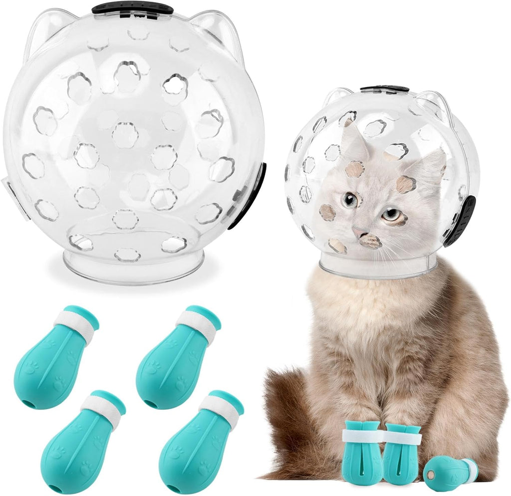 Axrivonte grooming set including helmet and four silicone boots