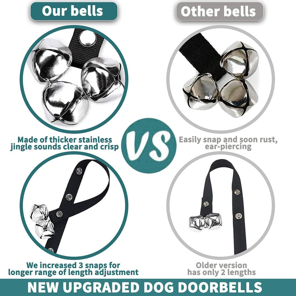 Adjustable nylon strap detail for dog doorbells