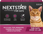 NEXTSTAR Flea and Tick Prevention for Cats, Repellent and Control, Fast Acting Waterproof Topical Drops, Flea Prevention for Cats Over 3.5 lbs, 3 Monthly Doses - Image 10