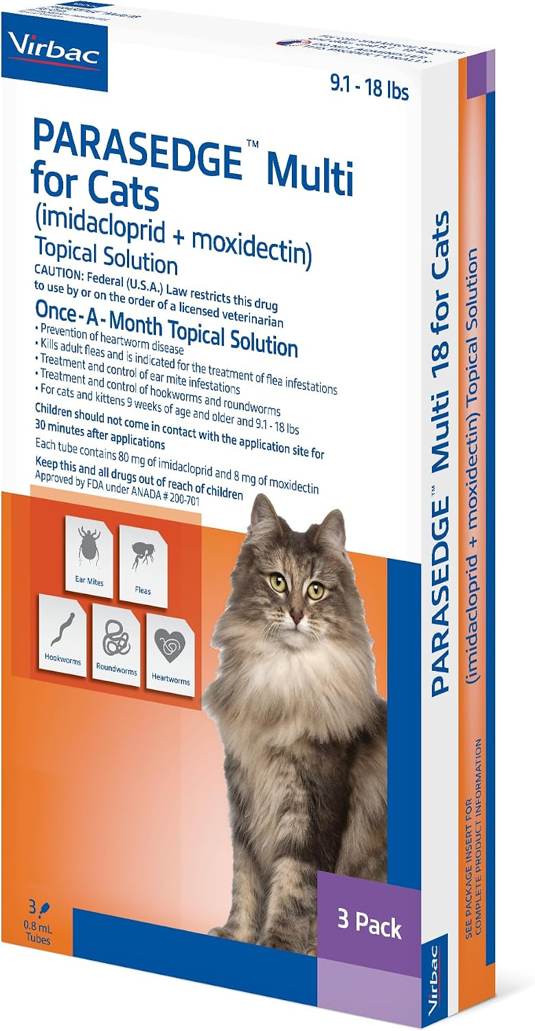 Side view of Virbac Parasedge Multi 18 cat parasite treatment