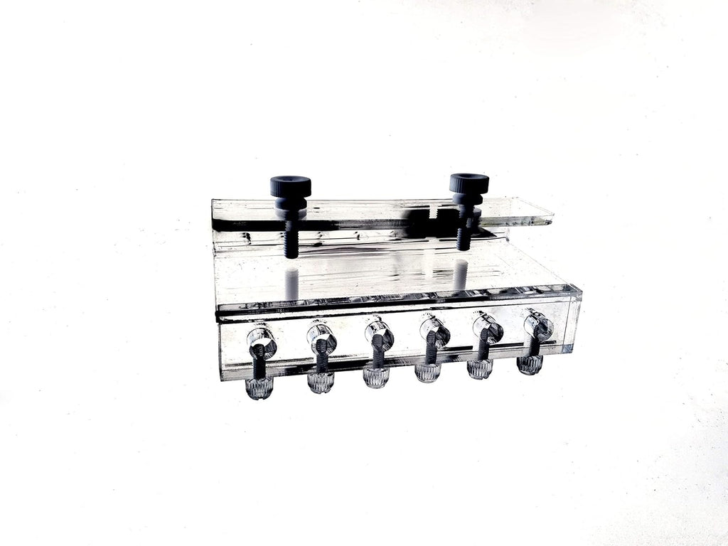 Marine Color acrylic dosing pump tube holder front view