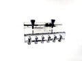 Marine Color acrylic dosing pump tube holder front view