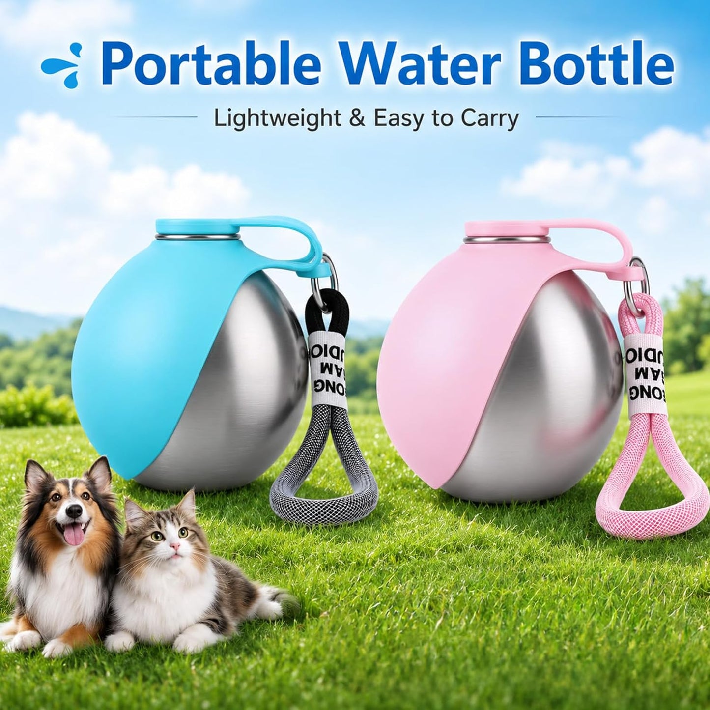 KLINNA leak proof pet water flask showing secure locking mechanism