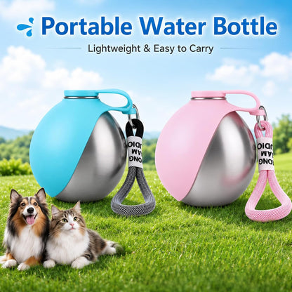Parvala imported premium dog water dispenser being used outdoors during a hike