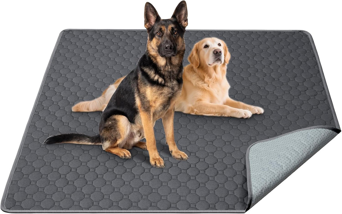 H.VERSAILTEX Premium Washable Pee Pads for Dogs 2 Pack Super Absorbent 100% Waterproof Reusable Non-Slip Quilted Puppy Training Pads for Crate Playpen Whelping & Potty Training(18"x24", Grey) - Image 10