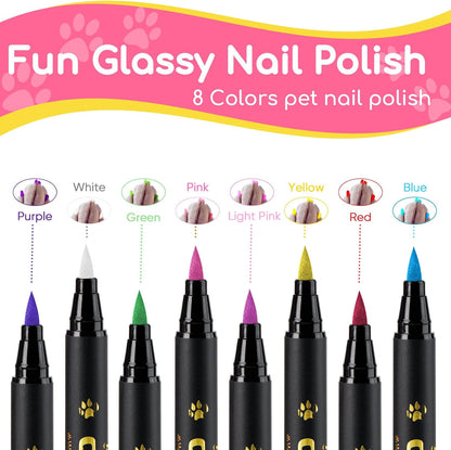 Olingyou pet nail polish marker pens on dog paw