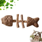 2026 New Creative Fish Bone Cat Dental Chew Toy -Natural Catnip & Silvervine Teeth Cleaning Stick, Fix Cat Dental Health, Durable Wooden Feline Tooth Care Tool (C) - Image 10