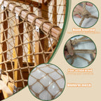 Harernet safety net installed on indoor staircase railing
