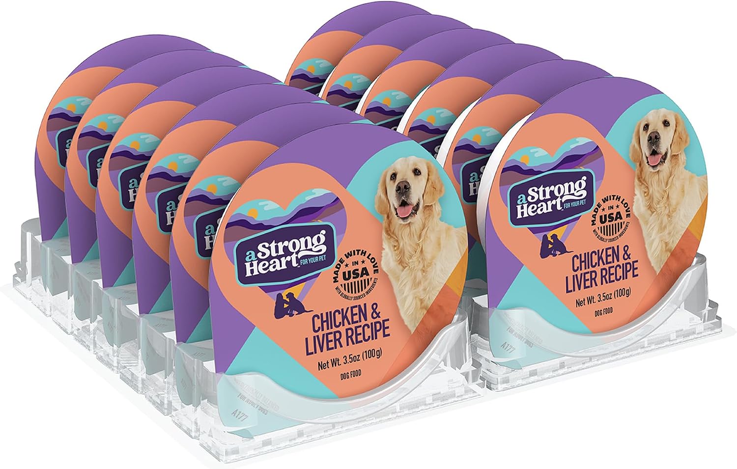 A Strong Heart Wet Dog Food Cups, Turkey Recipe - 3.5 oz Cups (Pack of 12), Made in The USA with Real Turkey - Image 9
